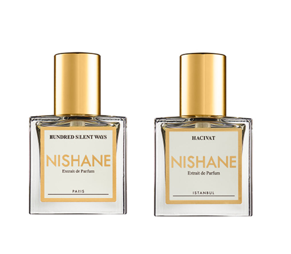 Set de viaje Nishane Hundred Silent Ways y Hacivat