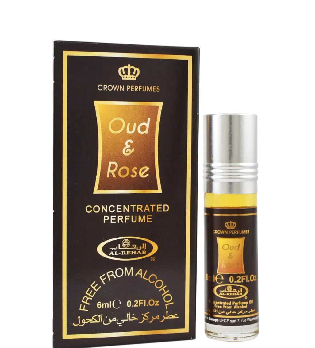 Aceite de perfume Oud & Rose de 6 ml de Al Rehab