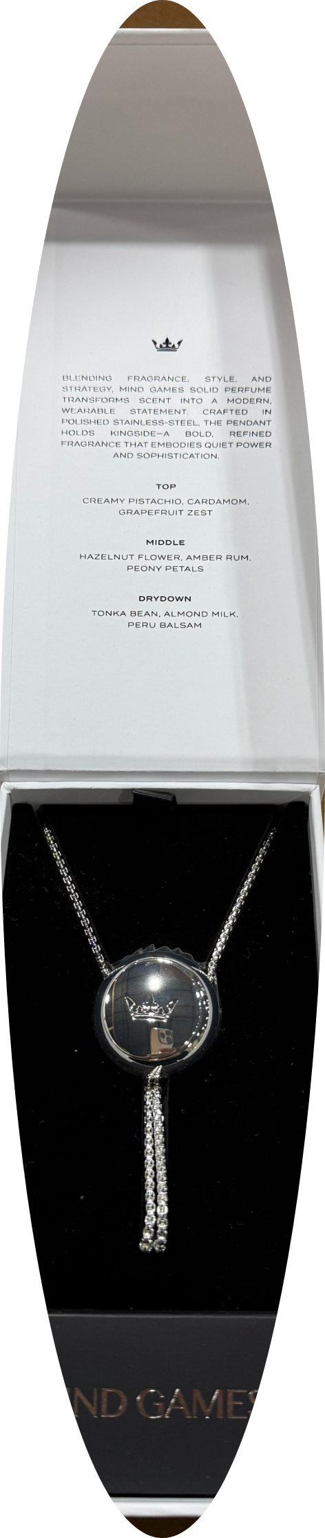 Mind Games perfume pendant KingSide solid parfum